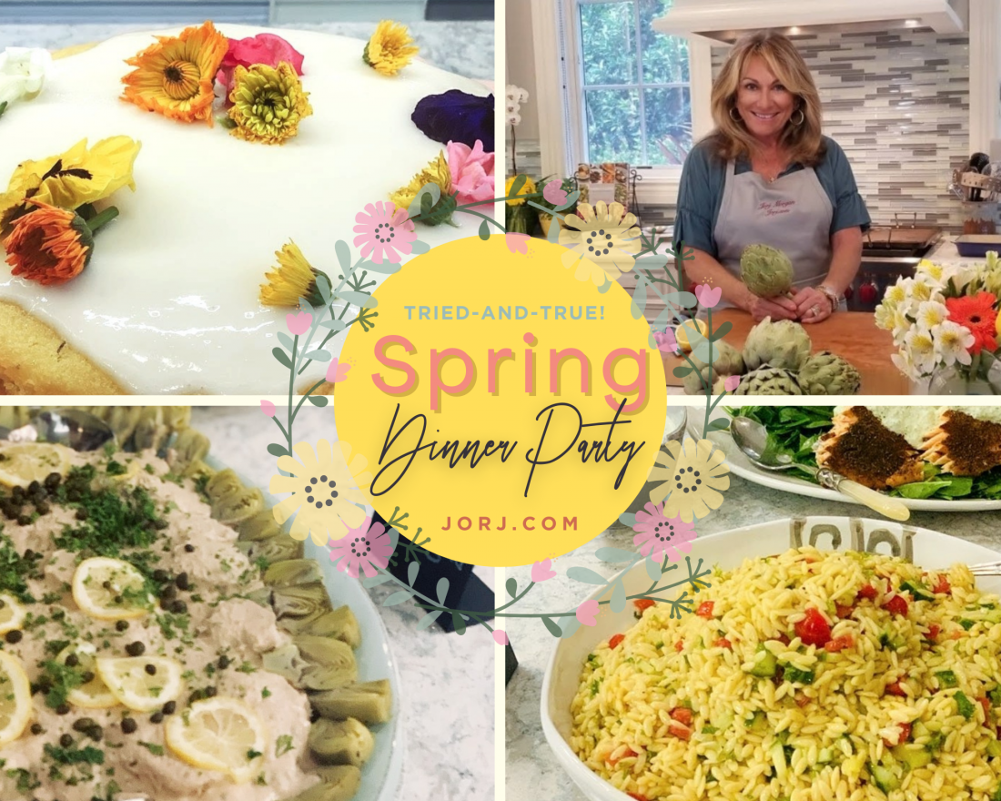 Jorj Spring Dinner Party Menu Featuring Fresh Dinner Salads